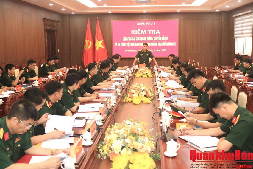 Kiểm tra công tác cải cách hành chính, chuyển đổi số tại Thanh Hóa