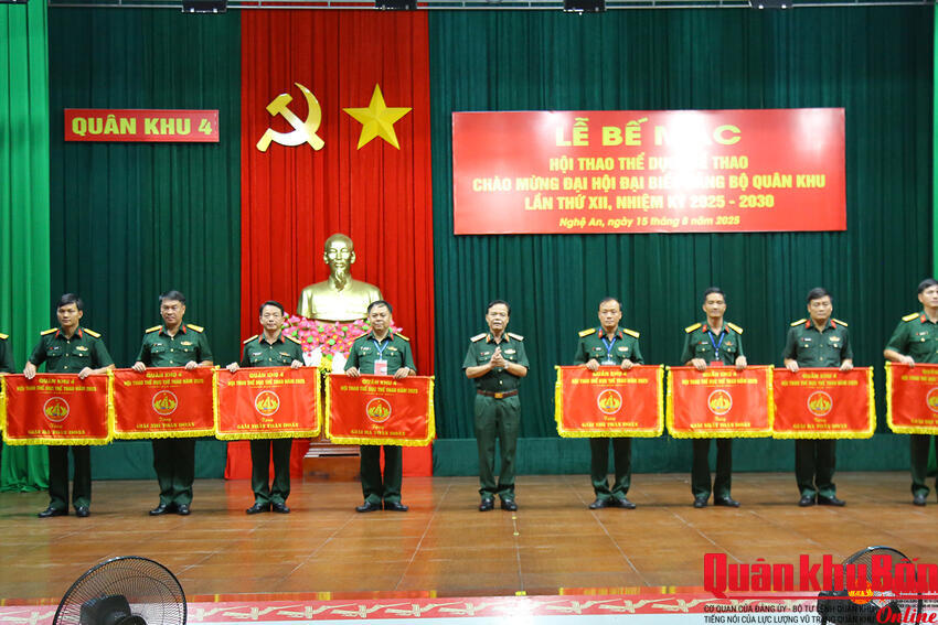 Hội thao thể dục thể thao Quân khu 4 năm 2025 thành công tốt đẹp