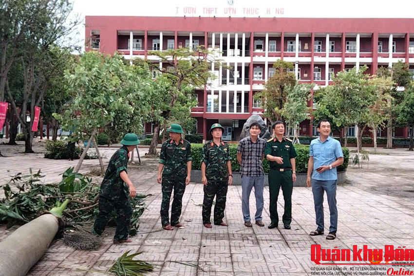 Lữ đoàn 283 nỗ lực khắc phục hậu quả do bão số 5 gây ra