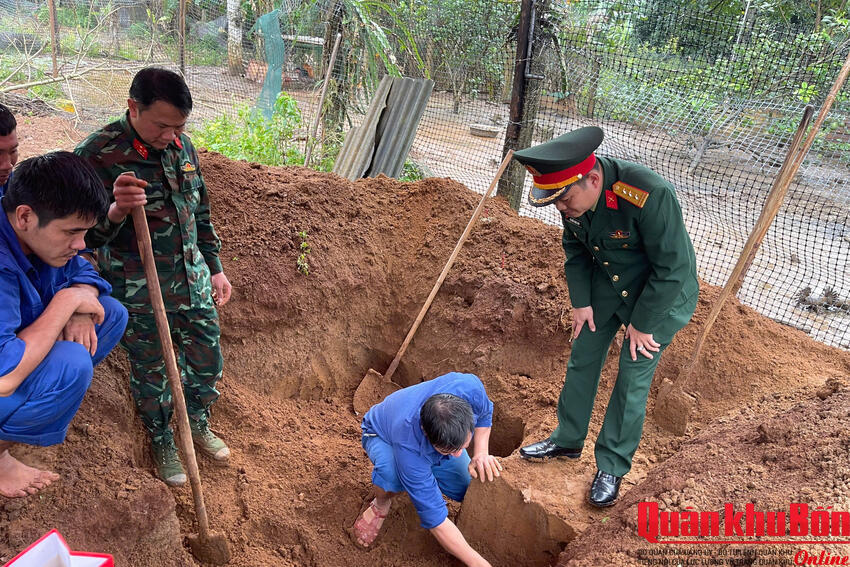 Sư đoàn 968 (Quân khu 4) tìm kiếm, quy tập 1 hài cốt liệt sĩ tại Quảng Trị