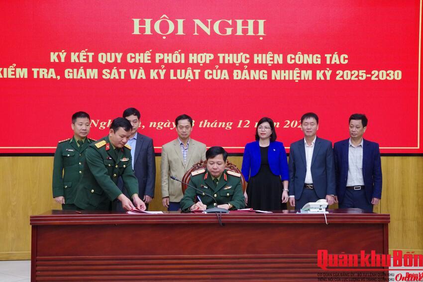 Đảng ủy Quân khu 4: Ký kết Quy chế phối hợp thực hiện công tác kiểm tra, giám sát và kỷ luật của Đảng