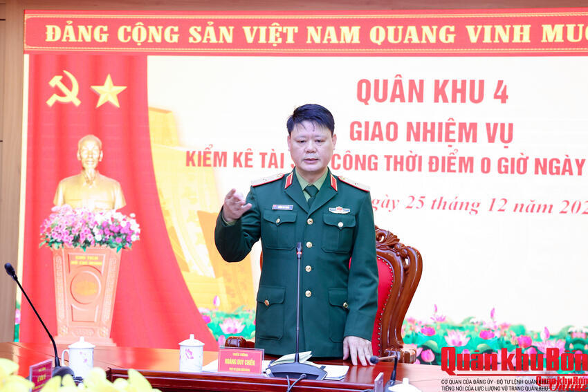 Quân khu 4 Hội nghị giao nhiệm vụ Tổng kiểm kê tài sản công năm 2025