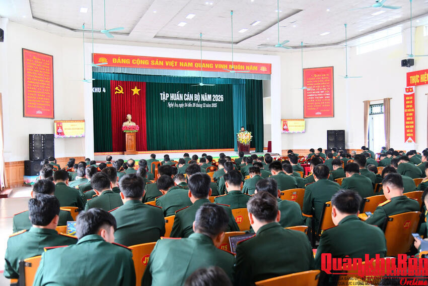 Quân khu 4 bế mạc tập huấn cán bộ năm 2026