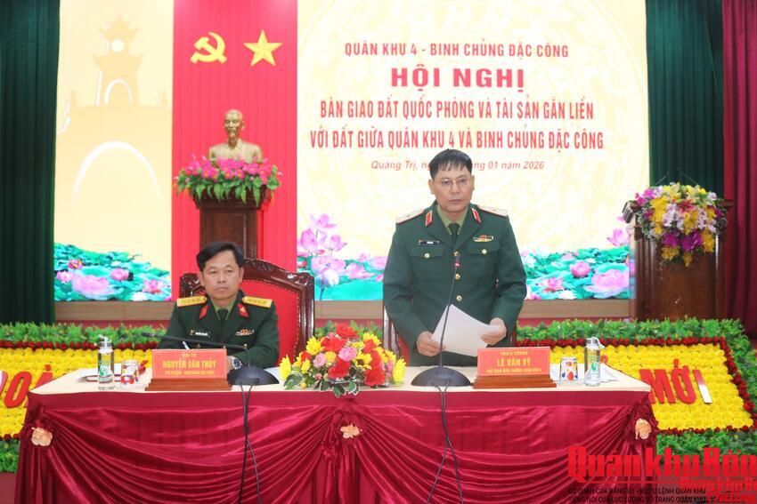 Quân khu 4: Bàn giao đất quốc phòng cho Binh chủng Đặc công
