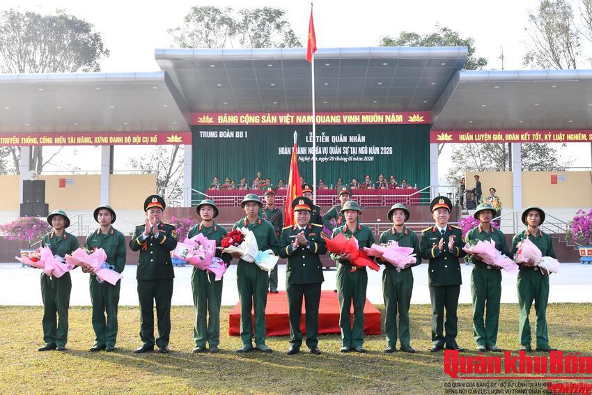 Các đơn vị tổ chức Lễ tiễn quân nhân hoàn thành nghĩa vụ quân sự năm 2026