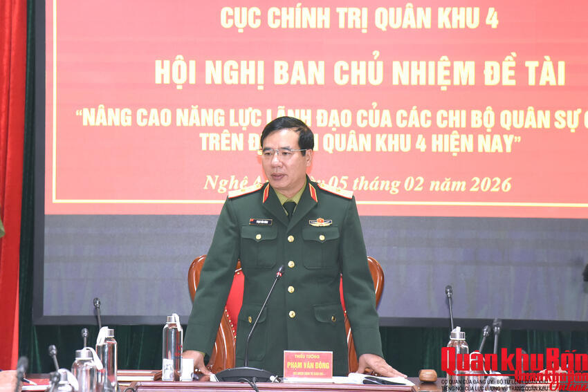 Tiếp tục hoàn thiện đề tài “Nâng cao năng lực lãnh đạo của chi bộ quân sự cấp xã trên địa bàn Quân khu 4 hiện nay”