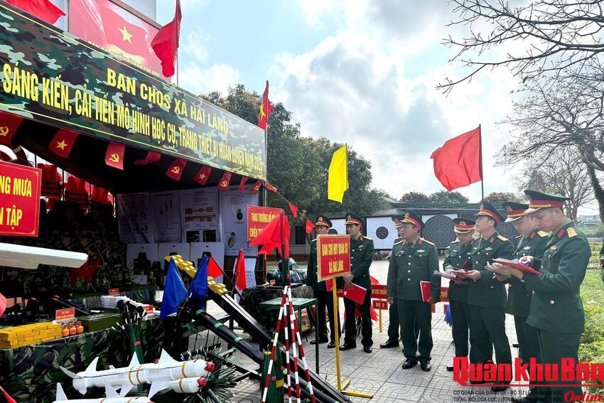 Ban Chỉ huy Phòng thủ khu vực 4- Triệu Phong (Quảng Trị) Hội thi sáng kiến, cải tiến mô hình học cụ huấn luyện