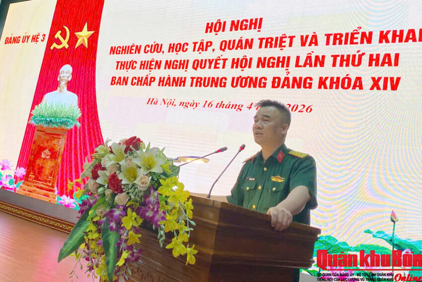 Đảng ủy Hệ 3, Học viện Chính trị: Học tập, quán triệt Nghị quyết Hội nghị Trung ương 2, Khóa XIV