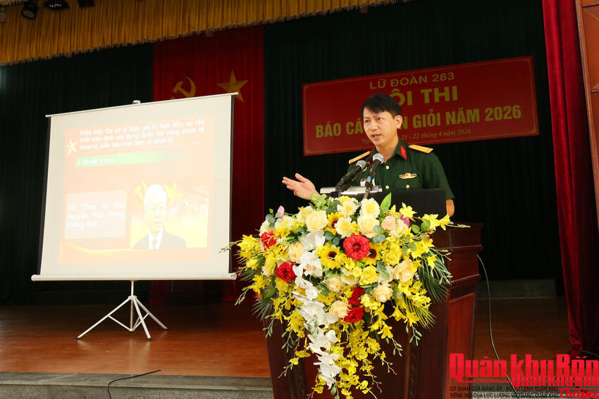 Lữ đoàn Phòng không 283 (Quân khu 4):Hội thi Báo cáo viên giỏi năm 2026