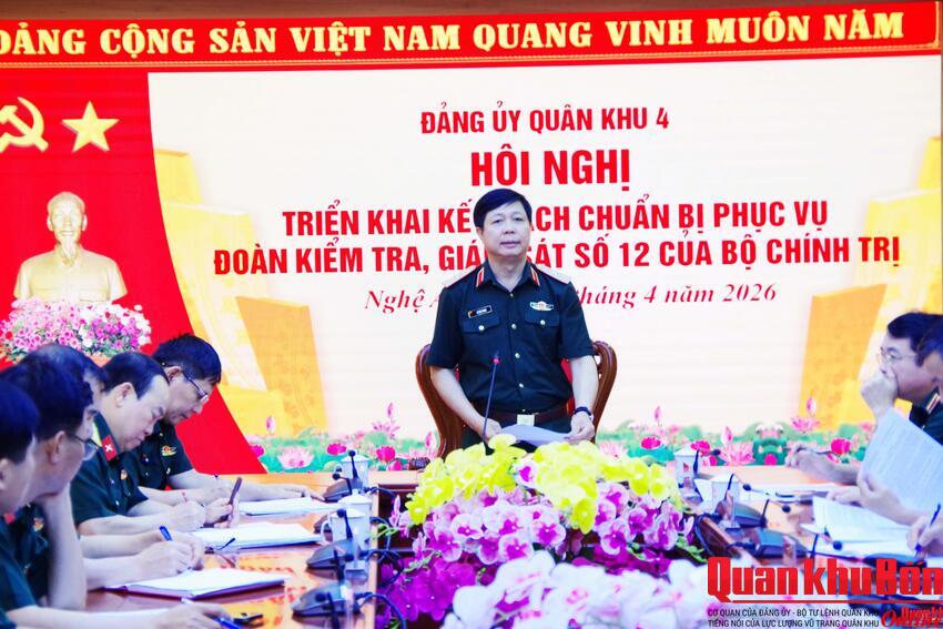Đảng ủy Quân khu 4: Triển khai kế hoach Kiểm tra, giám sát của Bộ Chính trị