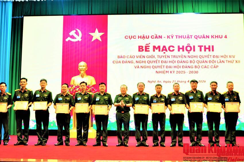 Cục Hậu cần – Kỹ thuật Quân khu 4: Tổ chức Hội thi báo cáo viên giỏi năm 2026