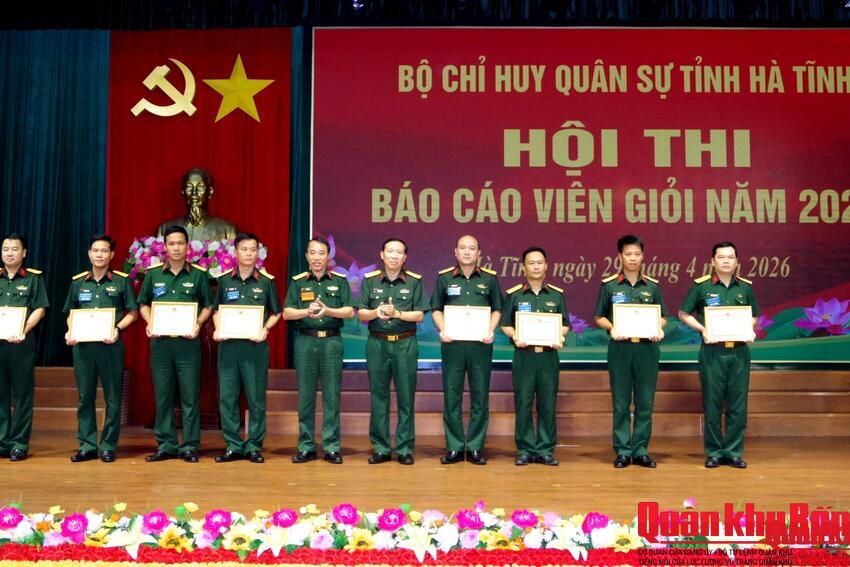 Bộ Chỉ huy Quân sự tỉnh Hà Tĩnh hoàn thành hội thi báo cáo viên giỏi năm 2026