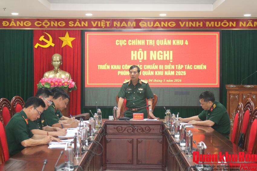 Cục Chính trị Quân khu 4: Triển khai công tác chuẩn bị diễn tập tác chiến phòng thủ