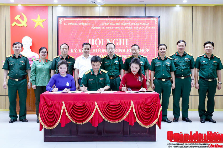 Lữ đoàn Phòng không 283 (Quân khu 4) ký kết phối hợp hoạt động kết nghĩa