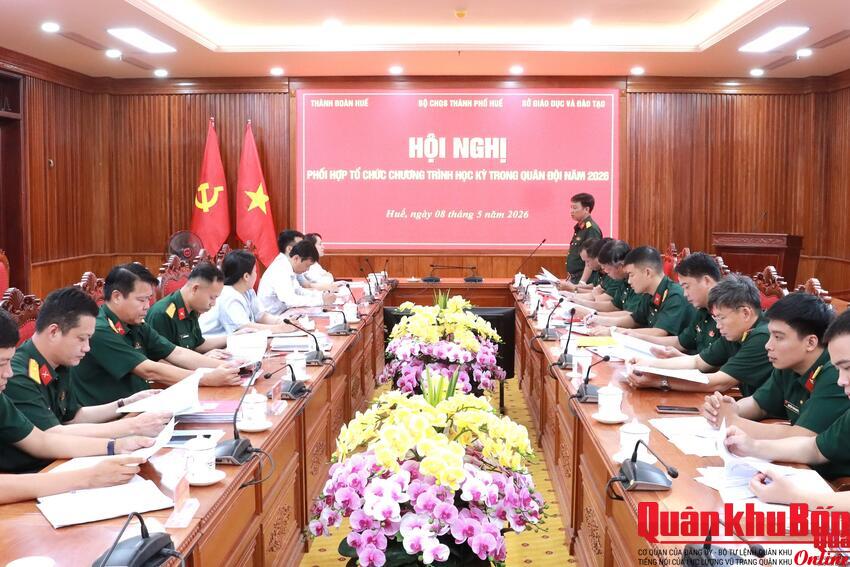 Bộ Chỉ huy Quân sự thành phố Huế: Phối hợp tổ chức chương trình “Học kỳ trong Quân đội” năm 2026