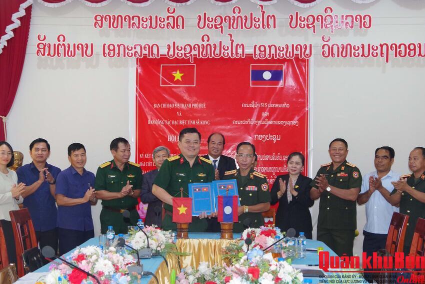 Ban chỉ đạo 515 thành phố Huế hội đàm với Ban công tác đặc biệt tỉnh Se Kong - Lào