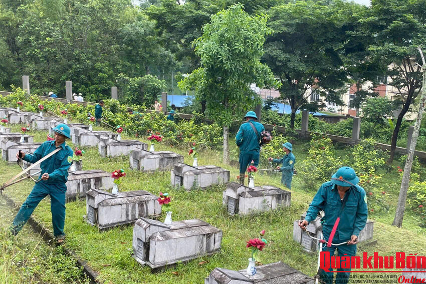 Nghĩa trang Liệt sĩ Nầm, xã Tứ Mỹ, tĩnh Hà Tĩnh chuẩn bị đón nhận, an táng hài cốt liệt sĩ