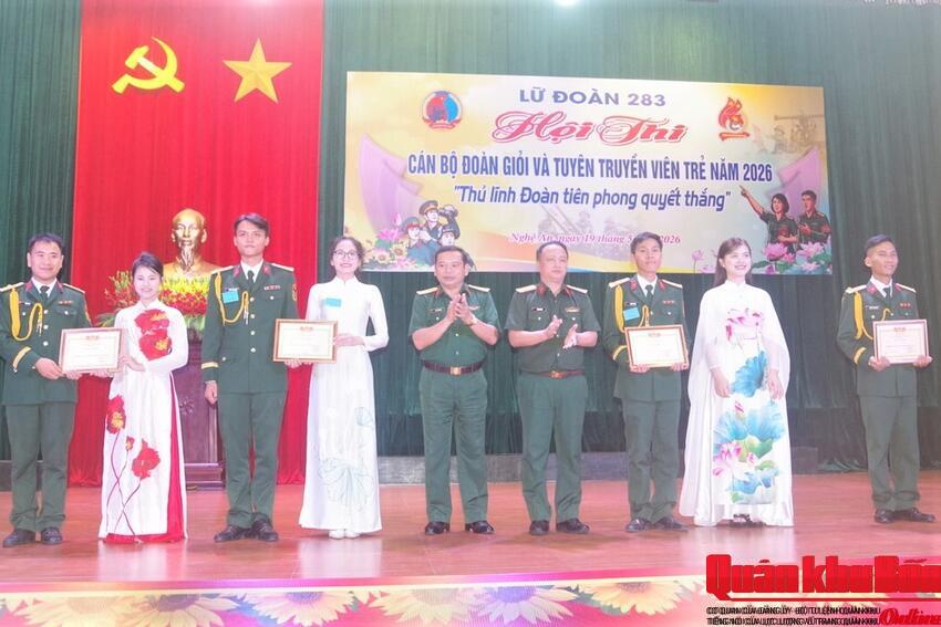 Lữ đoàn Phòng không 283 (Quân khu 4) tổ chức thành công Hội thi cán bộ Đoàn giỏi và tuyên truyền viên trẻ năm 2026