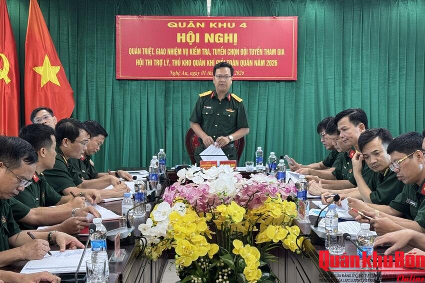 Giao nhiệm vụ tham gia Hội thi Trợ lý, Thủ kho giỏi toàn quân năm 2026.