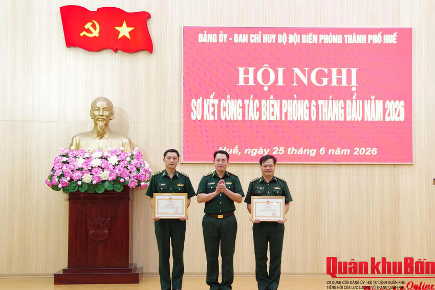 Bộ đội Biên phòng thành phố Huế sơ kết công tác biên phòng 6 tháng đầu năm 2026