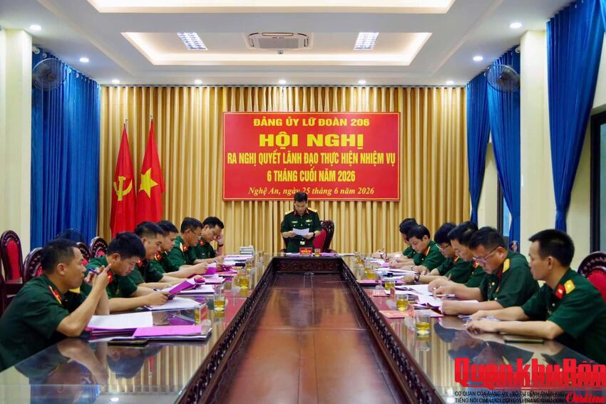 Đảng ủy Lữ đoàn Tăng – Thiết giáp 206 lãnh đạo thực hiện hoàn thành tốt nhiệm vụ 6 tháng đầu năm 2026