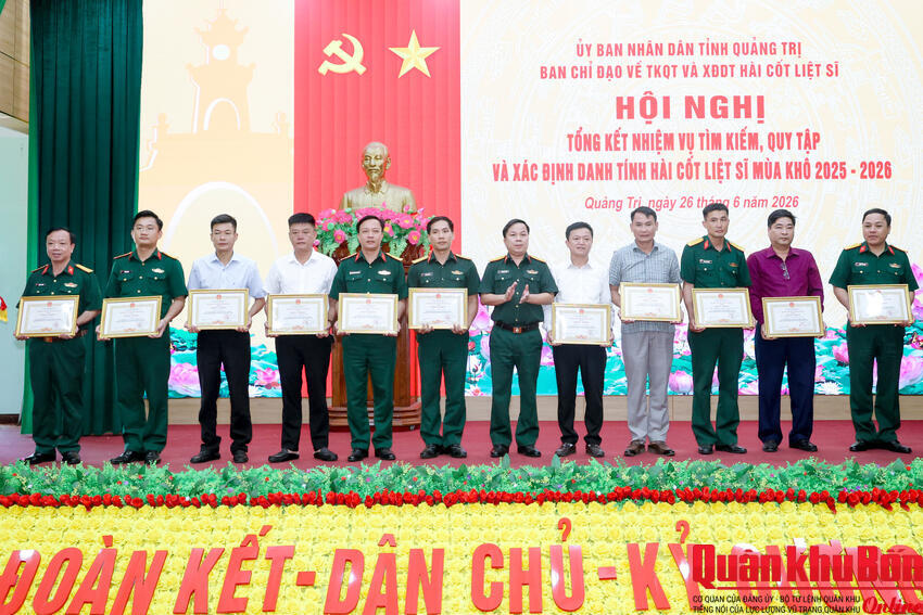 Quảng Trị: Tổng kết thực hiện nhiệm vụ tìm kiếm, quy tập hài cốt liệt sĩ mùa khô 2025 - 2026