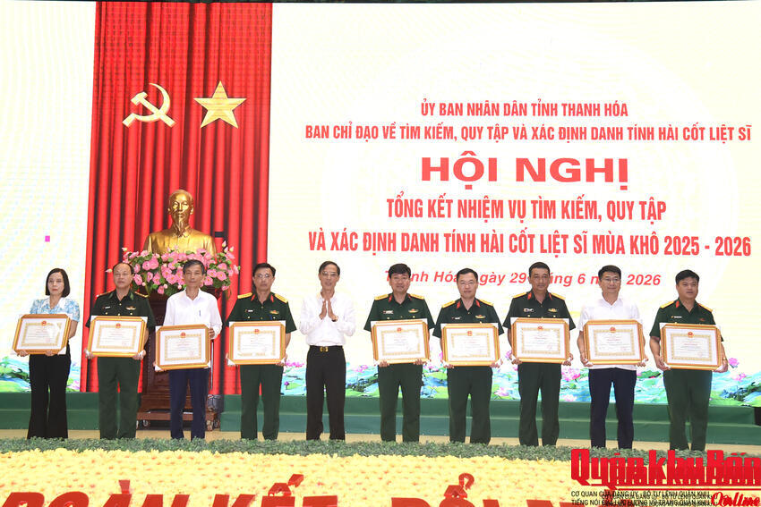 Thanh Hóa hoàn thành vượt chỉ tiêu tìm kiếm, quy tập hài cốt liệt sĩ mùa khô 2025 - 2026