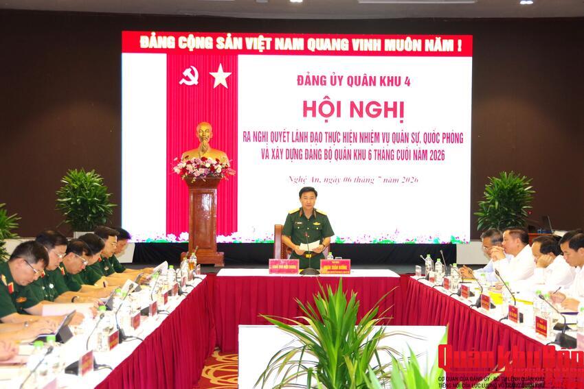 Đảng ủy Quân khu 4: Xác định 9 nhóm nhiệm vụ trọng tâm 6 tháng cuối năm 2026.