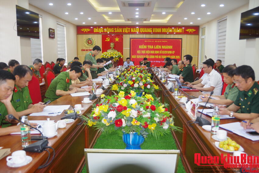 Đoàn công tác liên ngành Bộ Quốc phòng, Bộ Công an kiểm tra tại Hà Tĩnh
