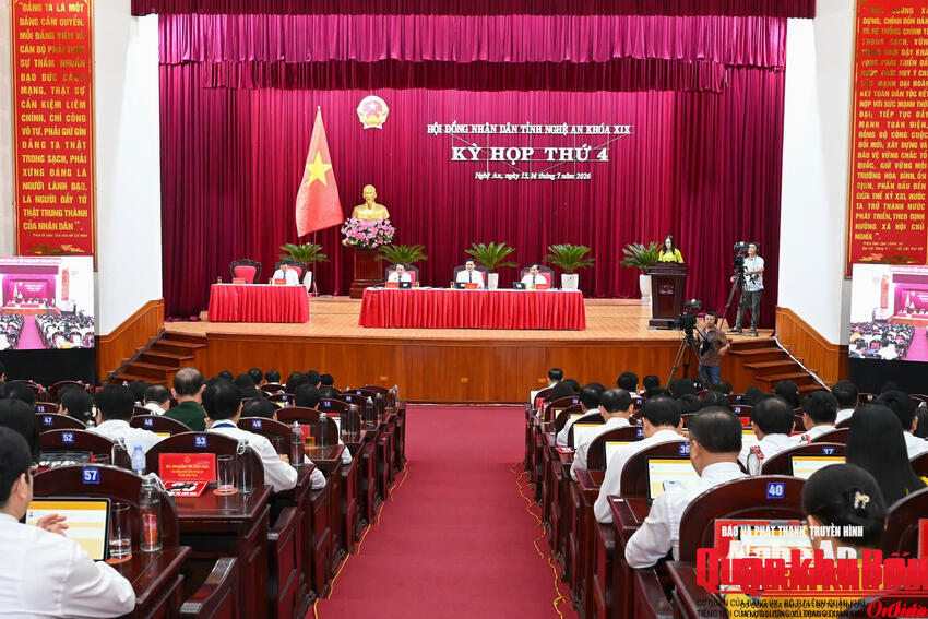 Kỳ họp thứ 4, Hội đồng Nhân dân tỉnh Nghệ An thông qua 23 dự thảo Nghị quyết có ý nghĩa chiến lược