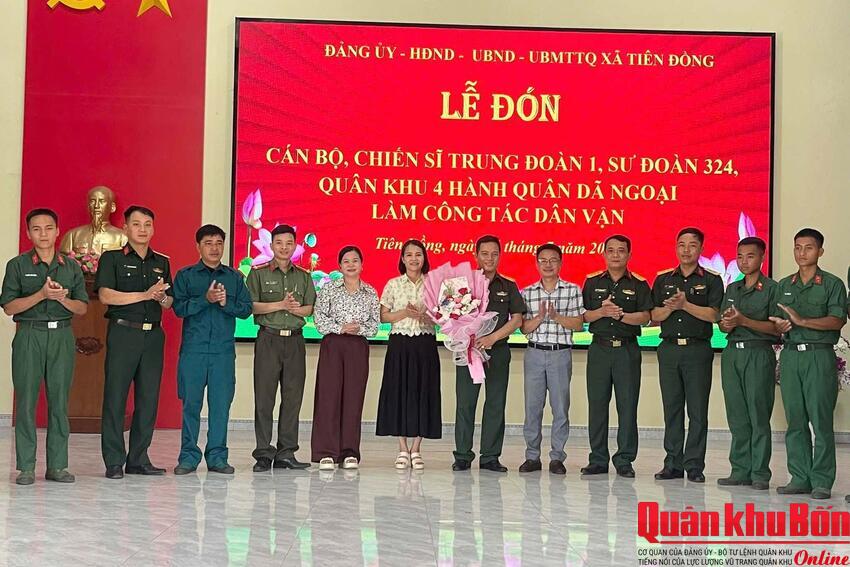 Các đơn vị tổ chức hành quân dã ngoại làm công tác dân vận đợt 1 năm 2026
