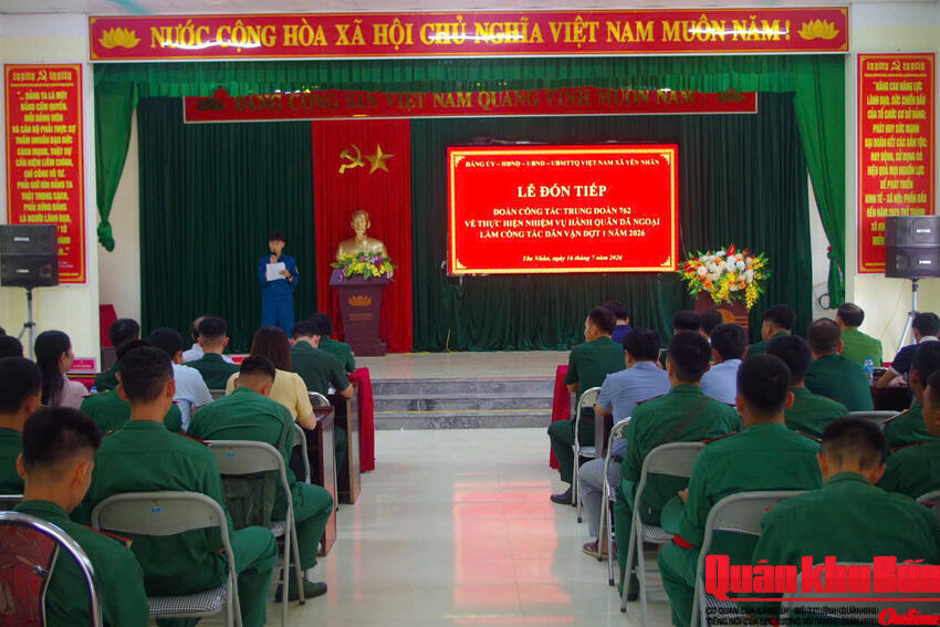 Trung đoàn 762, Bộ Chỉ huy Quân sự tỉnh Thanh Hóa: Hành quân dã ngoại làm công tác dân vận đợt 1 năm 2026