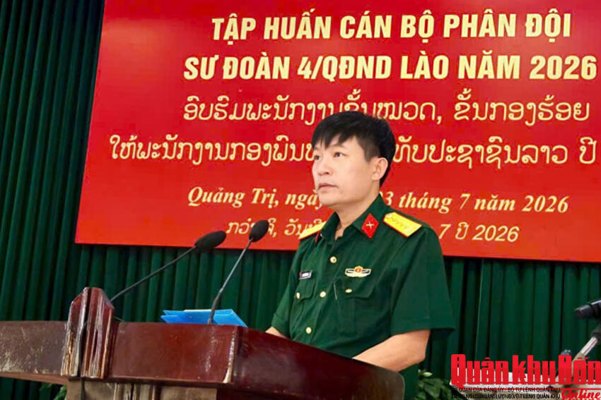 Sư đoàn 968 khai mạc lớp tập huấn cán bộ phân đội Sư đoàn 4 (Quân đội nhân dân Lào)