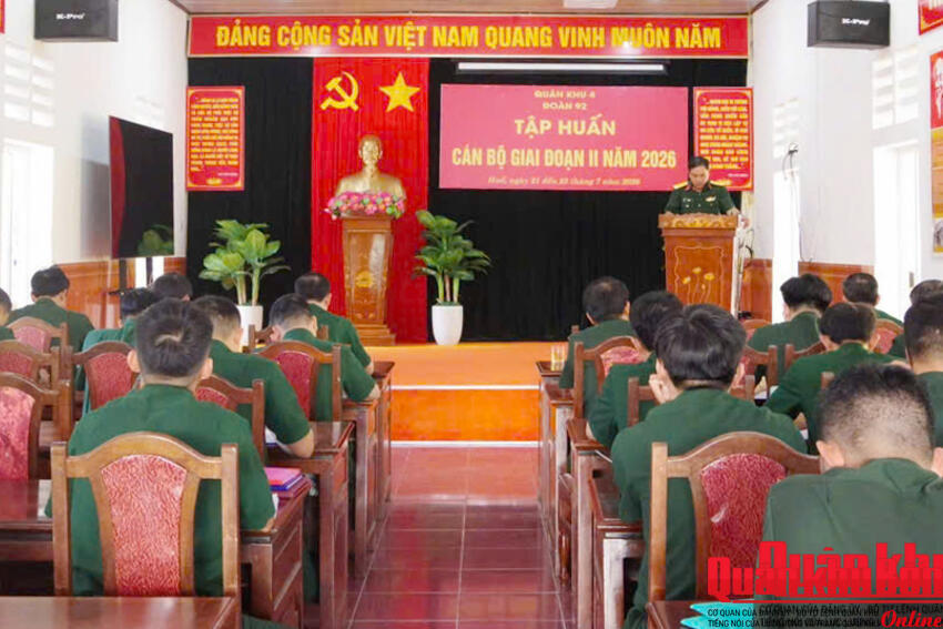 Đoàn Kinh tế - Quốc phòng 92 tập huấn cán bộ giai đoạn 2 năm 2026