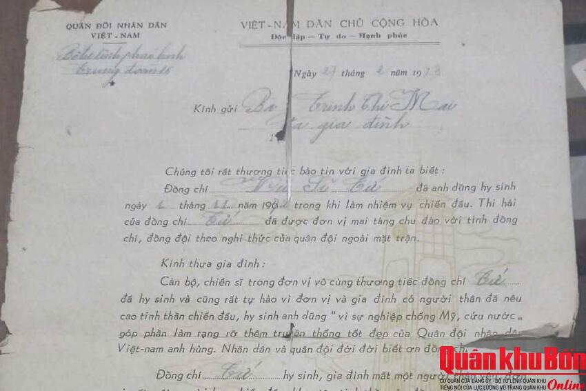 Thông tin tìm mộ liệt sĩ