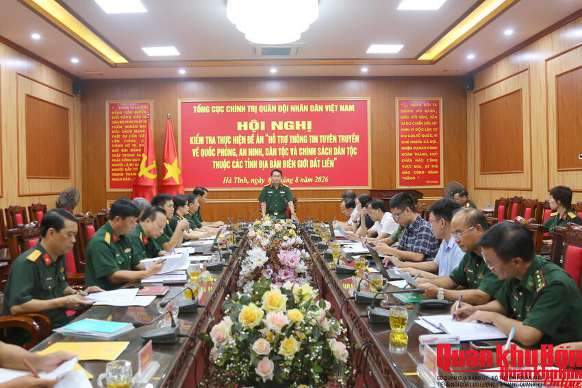 Tổng Cục Chính trị kiểm tra thực hiện Đề án 1219 tại Hà Tĩnh