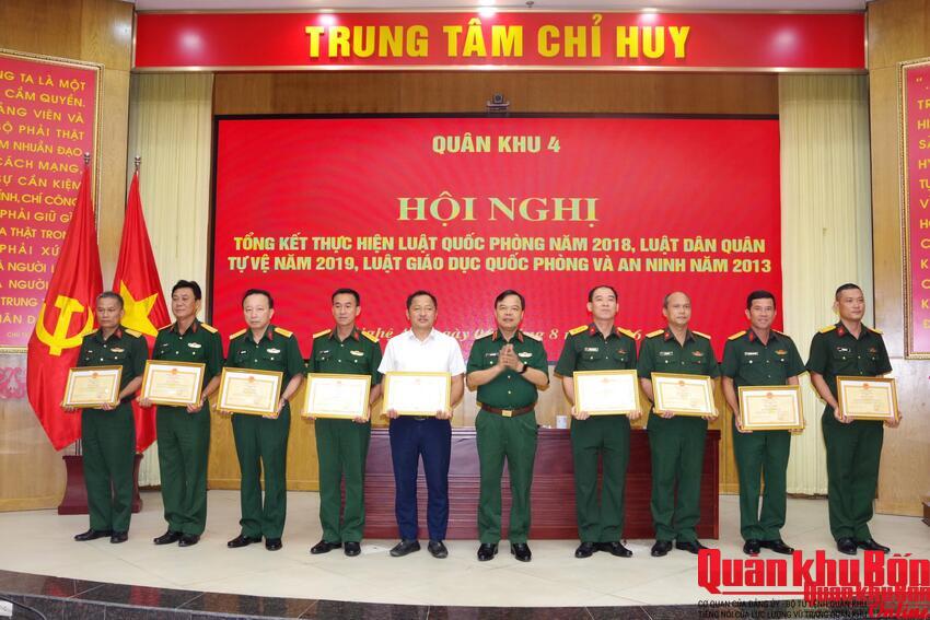 Quân khu 4: Thực hiện hiệu quả Luật Quốc phòng, Luật Dân quân tự vệ, Luật Giáo dục quốc phòng và an ninh.