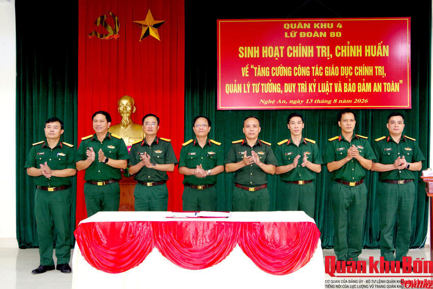 Lữ đoàn Thông tin 80 (Quân khu 4) tăng cường giáo dục chính trị, quản lý tư tưởng