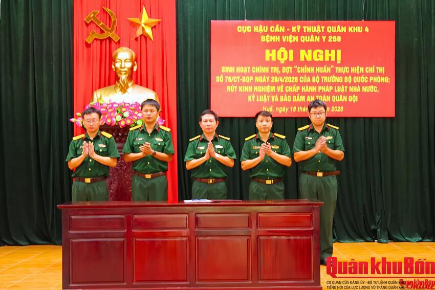Bệnh viện Quân y 268: Sinh hoạt chính trị “chỉnh huấn” theo Chỉ thị số 76 của Bộ trưởng Bộ Quốc phòng