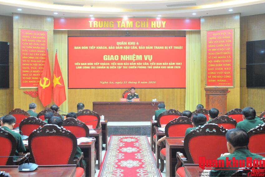 Quân khu 4: Giao nhiệm vụ bảo đảm phục vụ diễn tập tác chiến phòng thủ năm 2026