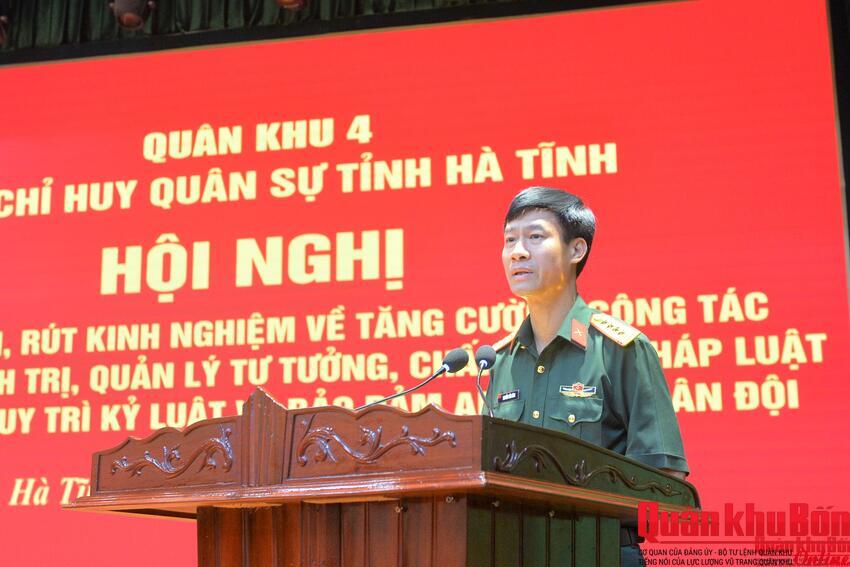 Bộ Chỉ huy Quân sự tỉnh Hà Tĩnh: Tổ chức sinh hoạt chỉnh huấn thực hiện Chỉ thị 76/CT-BQP của Bộ Quốc phòng.