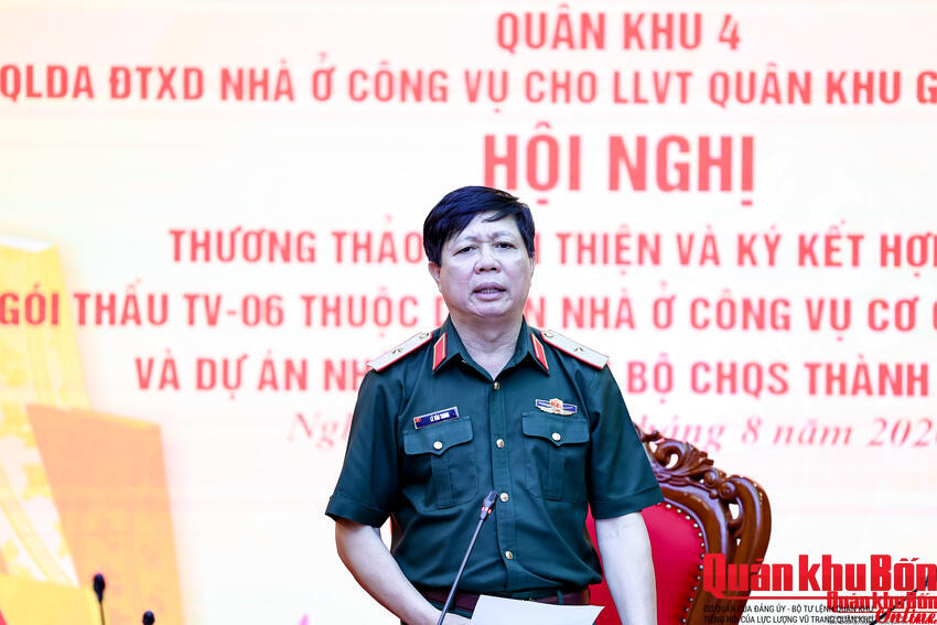 Quân khu 4: Ký kết hợp đồng thực hiện dự án Nhà ở công vụ