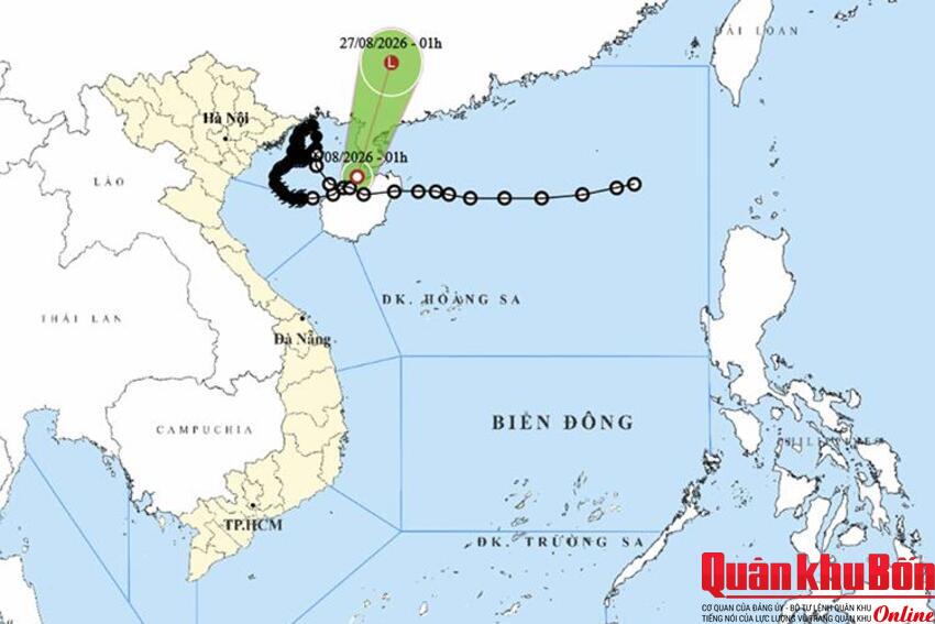 Thời tiết ngày 26/8/2026: Bão số 4 suy yếu thành áp thấp nhiệt đới, Bắc Bộ mưa to cục bộ