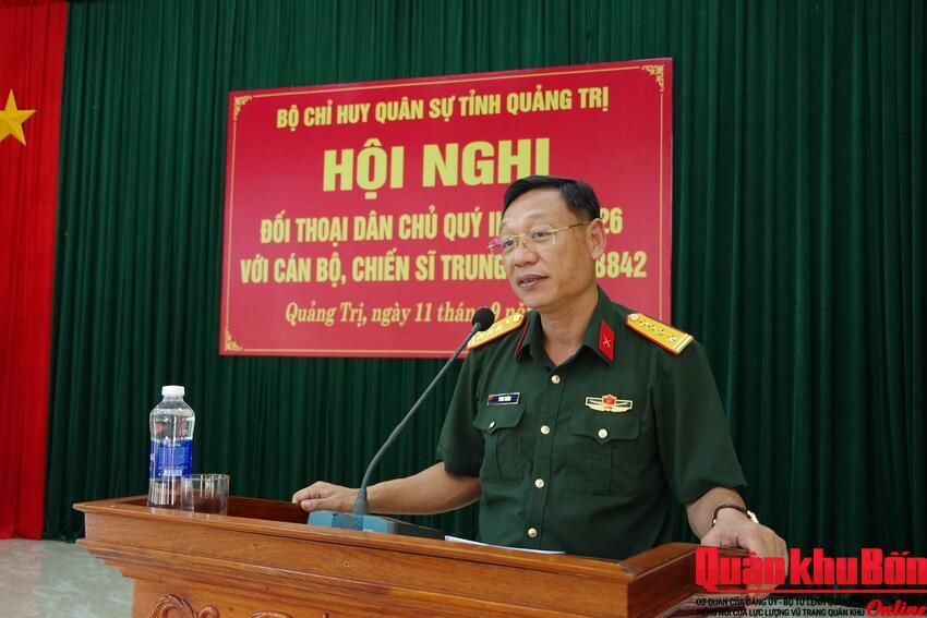 Bộ Chỉ huy Quân sự tỉnh Quảng Trị: Đối thoại dân chủ tại Trung đoàn Bộ binh 842