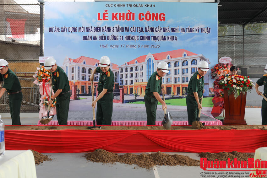Khởi công xây dựng mới và cải tạo Đoàn An Điều dưỡng 41 Huế