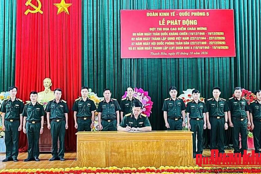 Đoàn Kinh tế - Quốc phòng 5 (Quân khu 4) phát động đợt thi đua cao điểm “80 ngày thi đua quyết thắng - Viết tiếp bản hung ca”.