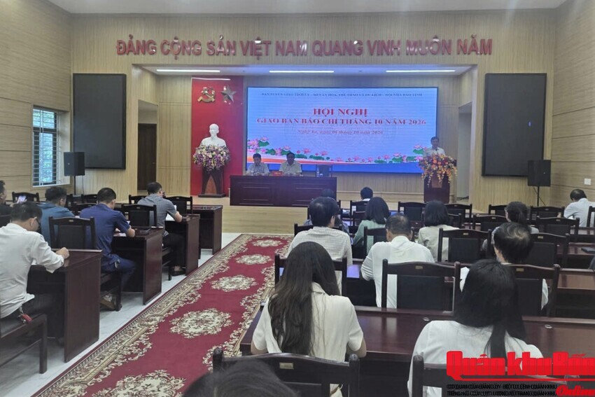 Nghệ An: Giao ban Báo chí tháng 10 năm 2026