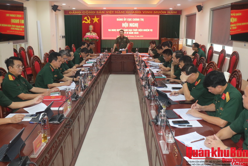 Đảng ủy Cục Chính trị Quân khu 4 ra nghị quyết lãnh đạo thực hiện nhiệm vụ Quý IV năm 2026
