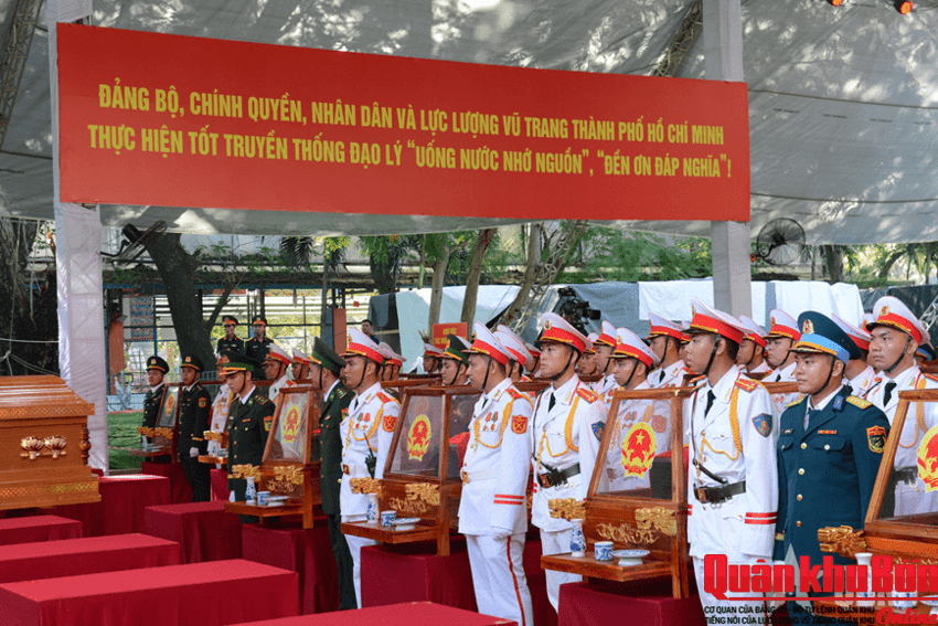 Thành phố Hồ Chí Minh: Tổ chức trọng thể lễ viếng, lễ truy điệu và an táng 731 hài cốt liệt sĩ được tìm kiếm, quy tập tại Công viên Lê Thị Riêng