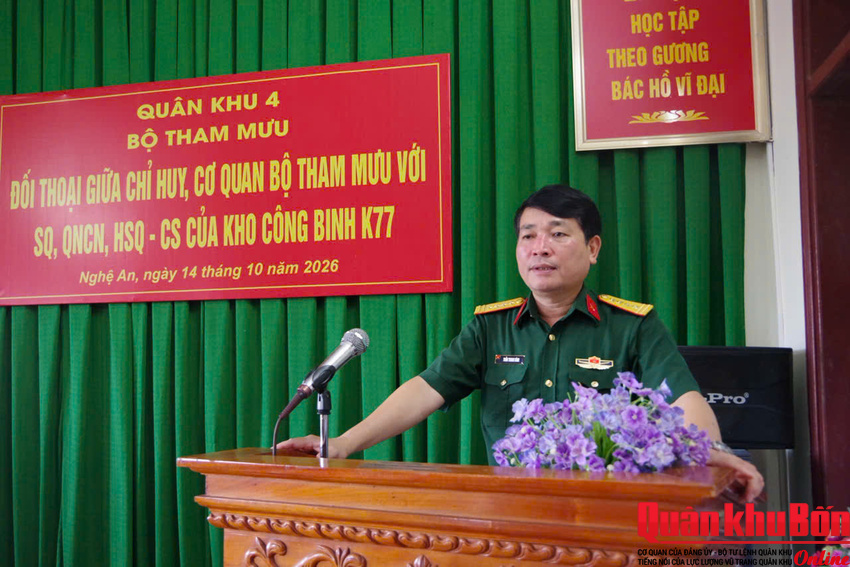 Bộ Tham mưu Quân khu 4 đối thoại dân chủ với cán bộ, chiến sĩ